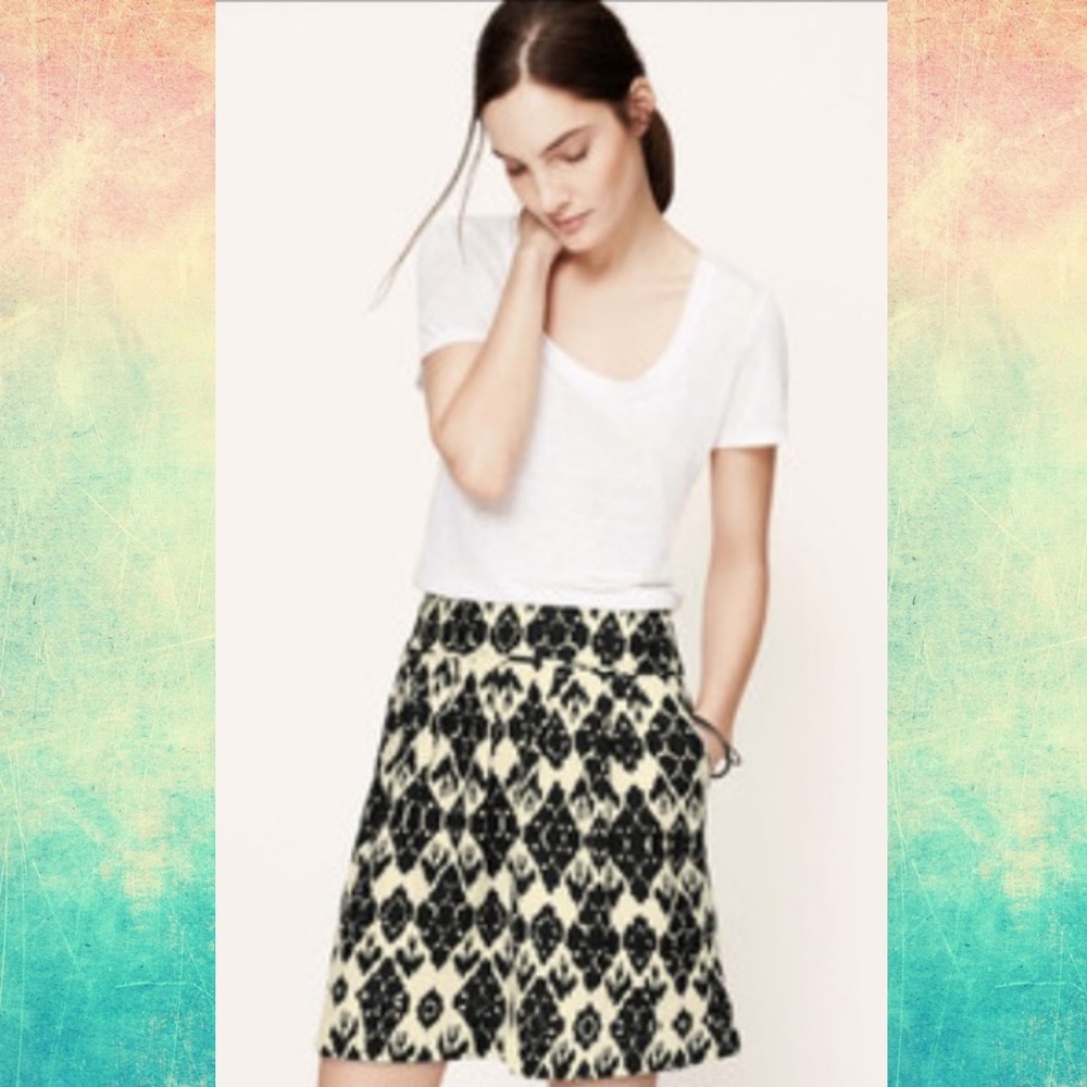 LOFT Ikat skirt with pockets
